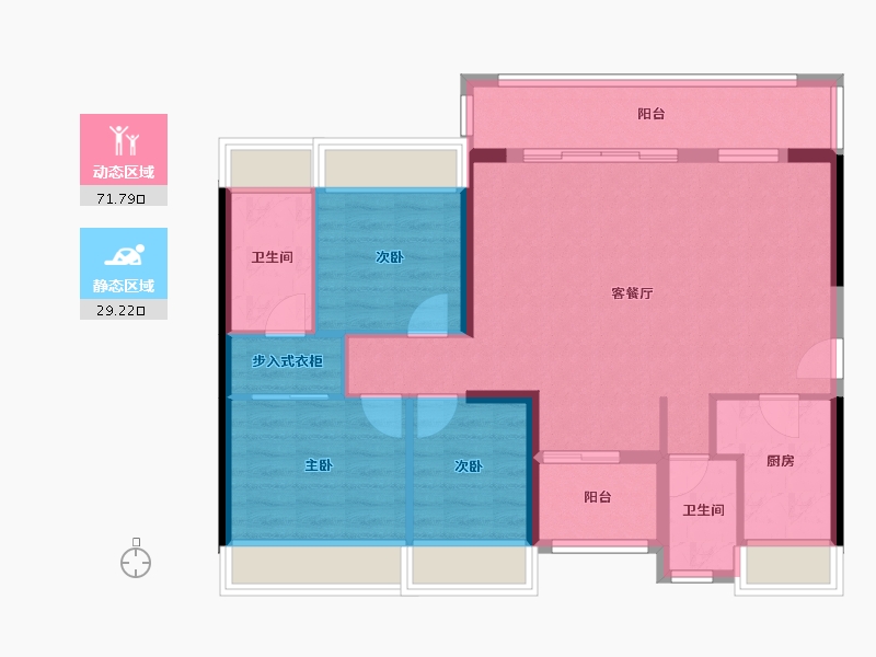 广东省-深圳市-翠园华府-130.00-户型库-动静分区