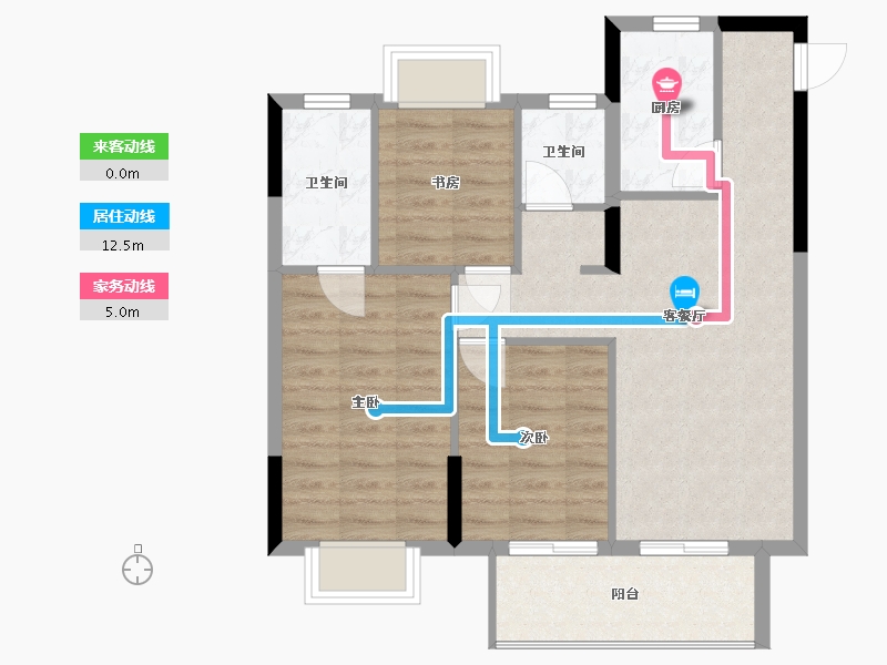 福建省-福州市-恒宇尊禧-72.00-户型库-动静线