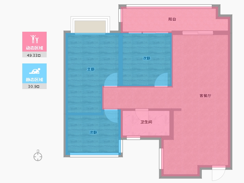 天津-天津市-滨海江来-72.00-户型库-动静分区