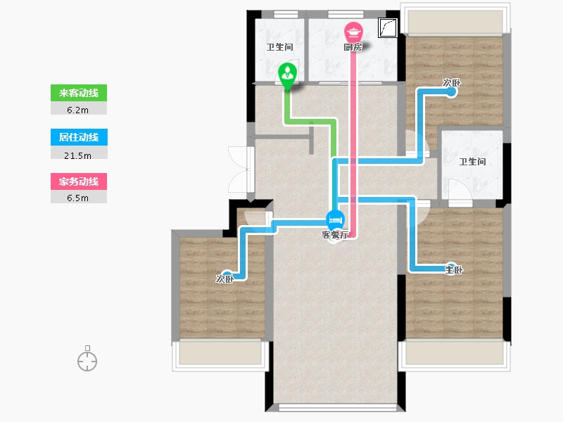 吉林省-长春市-保利时光印象-103.51-户型库-动静线