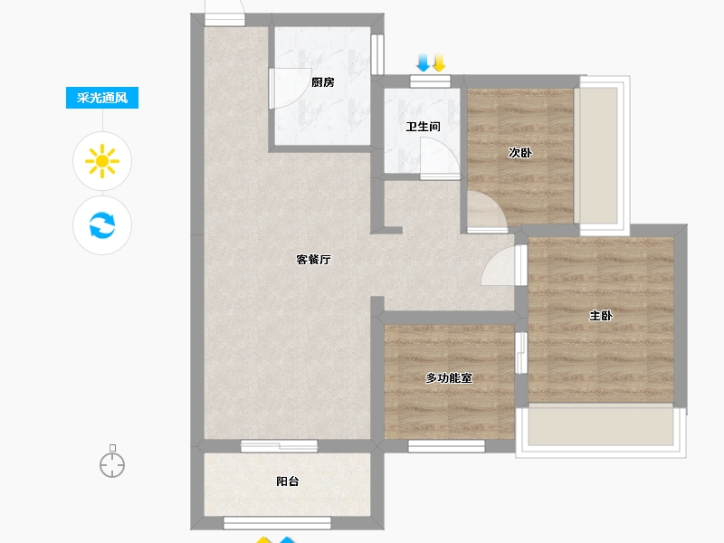 广东省-深圳市-翠园华府-93.00-户型库-采光通风