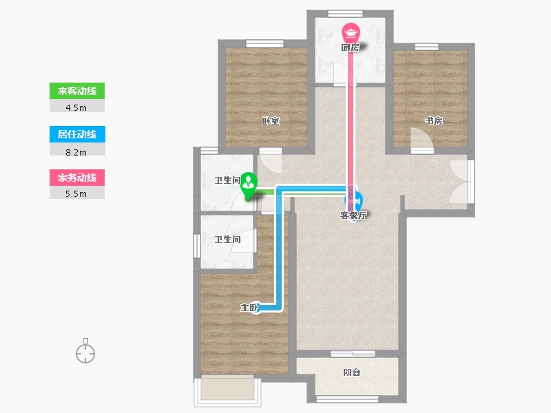 河北省-石家庄市-高远森霖城-90.60-户型库-动静线