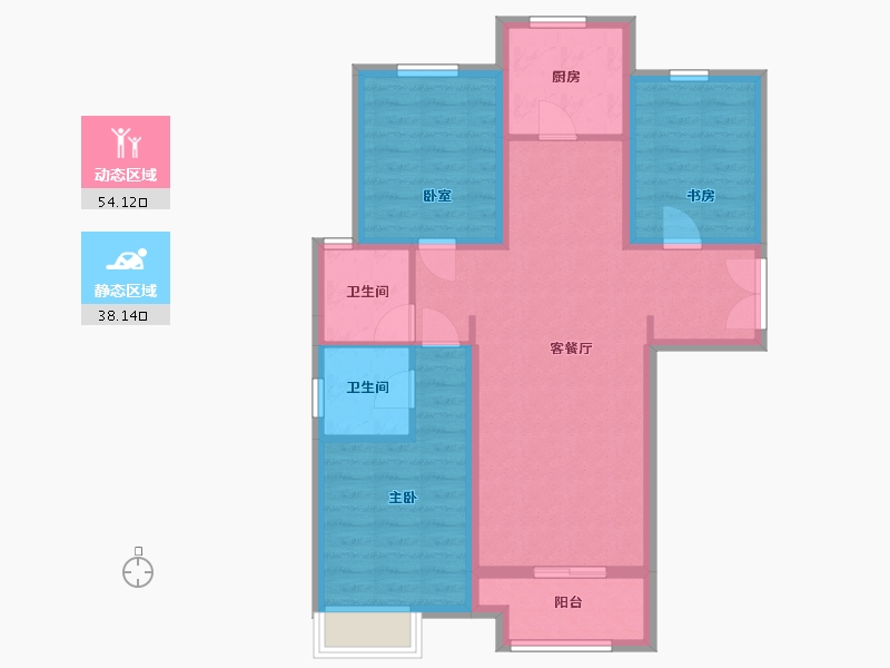 河北省-石家庄市-高远森霖城-90.60-户型库-动静分区