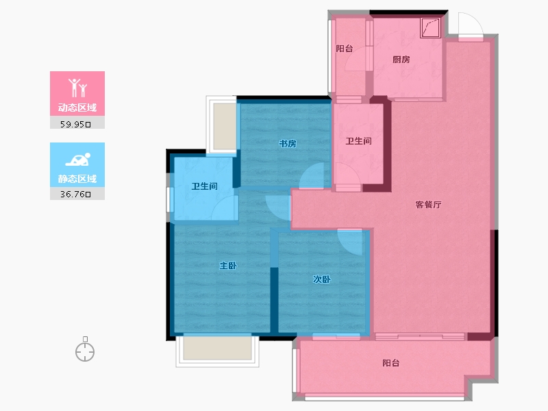 四川省-成都市-兴城人居滨江城-89.00-户型库-动静分区