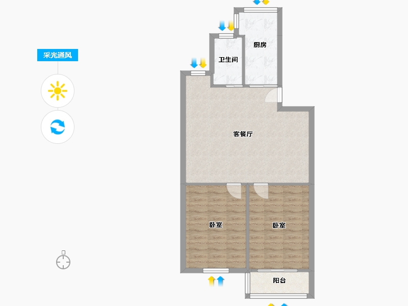 江苏省-南京市-新禧家园-72.00-户型库-采光通风