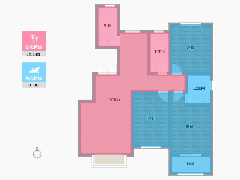 河北省-衡水市-北斗星城文园-95.00-户型库-动静分区