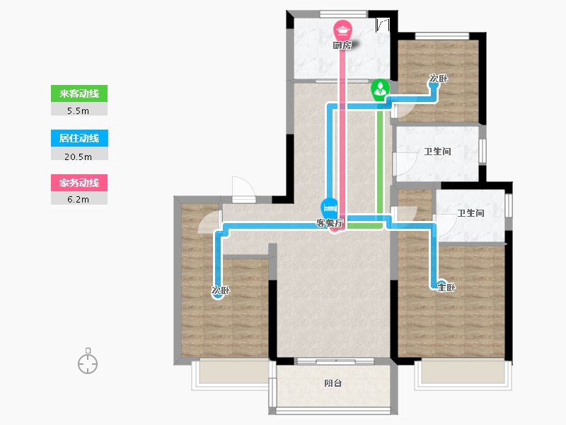 山东省-济南市-璟樾-94.40-户型库-动静线