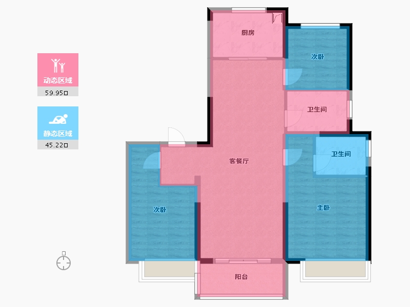 山东省-济南市-璟樾-94.40-户型库-动静分区