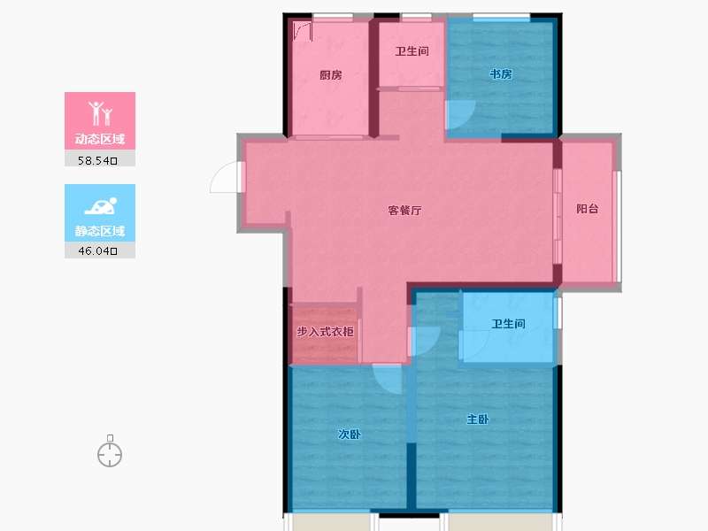 山东省-济南市-璟樾-93.60-户型库-动静分区