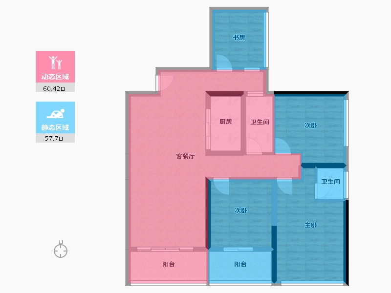 广西壮族自治区-百色市-江湾学府-107.00-户型库-动静分区