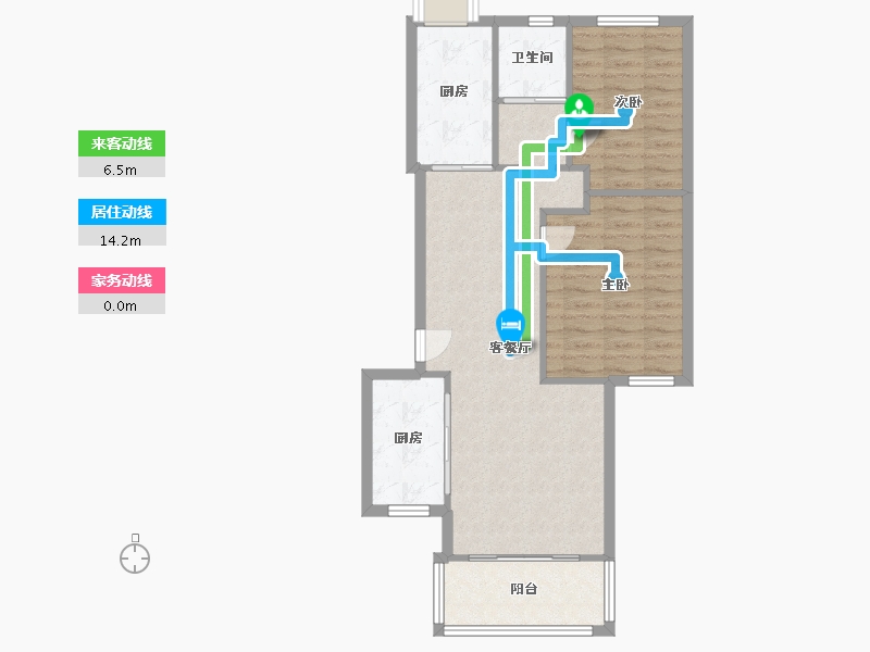 湖北省-武汉市-江宏花园-A区-81.00-户型库-动静线