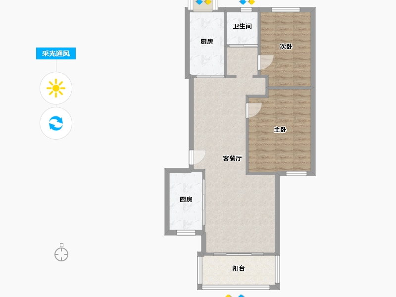 湖北省-武汉市-江宏花园-A区-81.00-户型库-采光通风