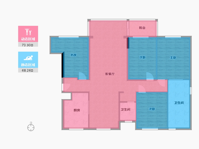 江西省-赣州市-信丰清华誉府-135.00-户型库-动静分区