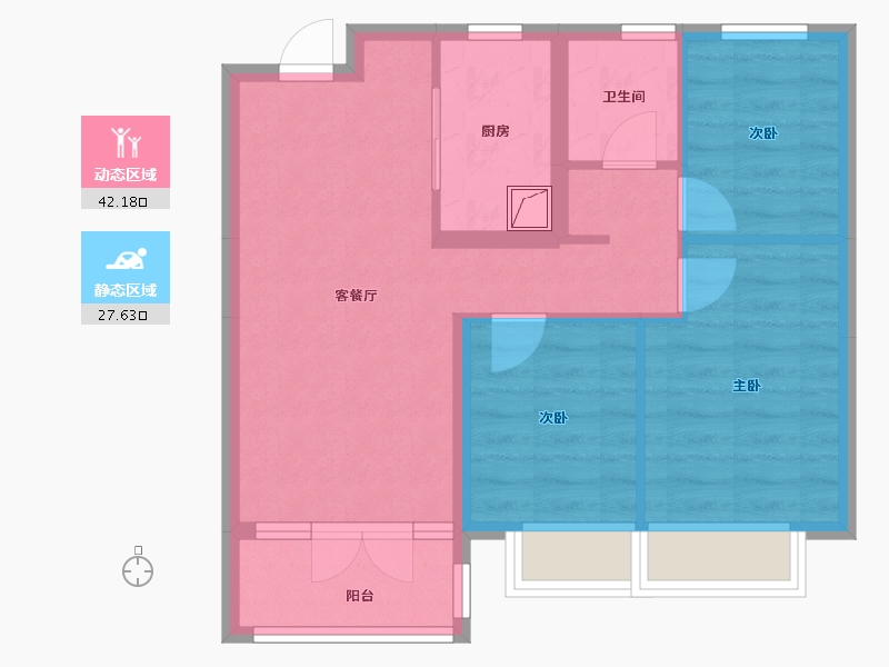 河北省-邢台市-美的时代城-65.00-户型库-动静分区