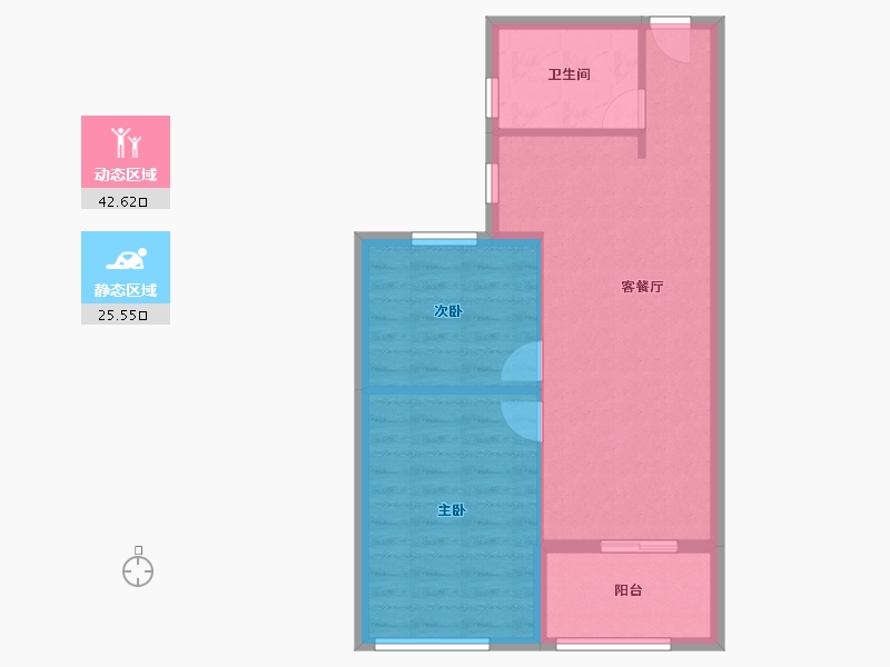 浙江省-温州市-文成裕景湾-61.60-户型库-动静分区