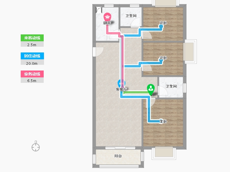 福建省-漳州市-西湖谢溪头-90.00-户型库-动静线