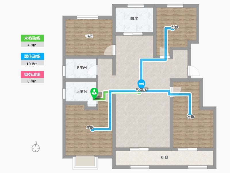 山东省-泰安市-龙泽壹品-115.33-户型库-动静线