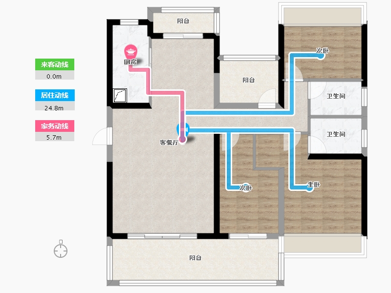 广东省-韶关市-碧桂园天钻-109.54-户型库-动静线