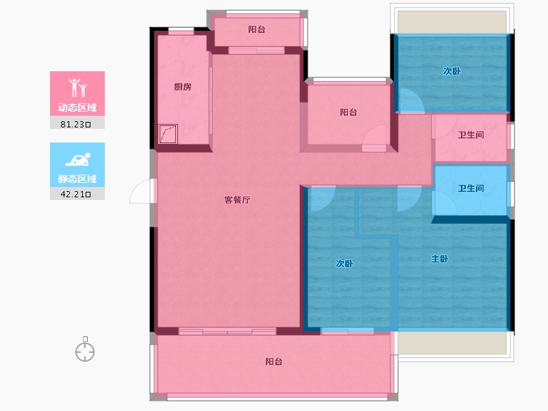 广东省-韶关市-碧桂园天钻-109.54-户型库-动静分区