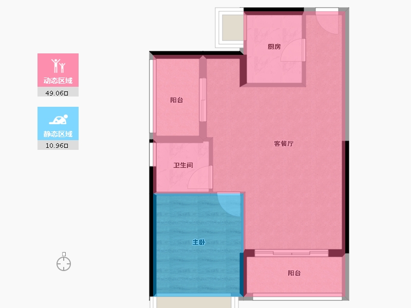 广东省-深圳市-翠园华府-76.00-户型库-动静分区