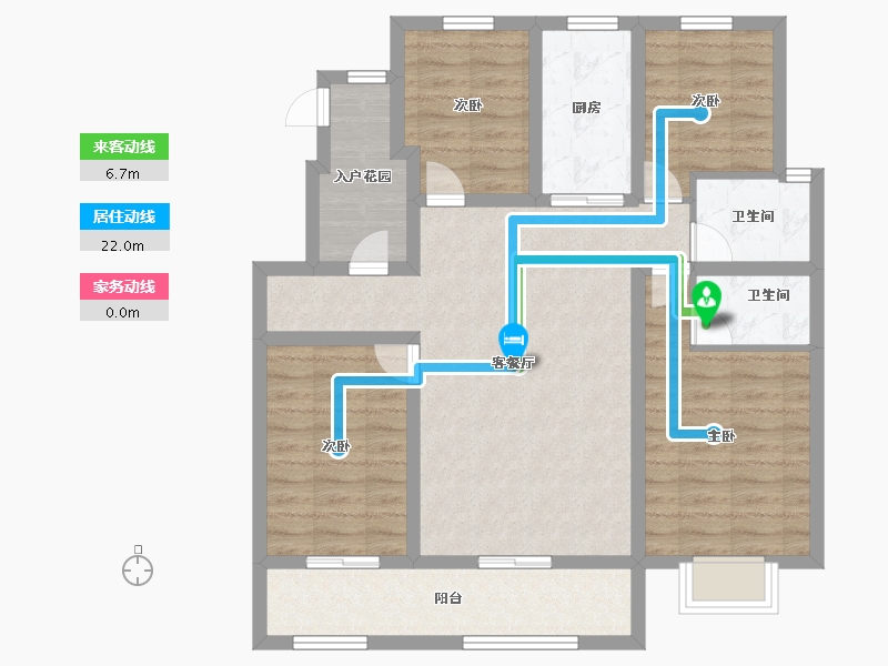 山东省-泰安市-龙泽壹品-93.59-户型库-动静线