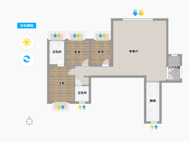 贵州省-贵阳市-中铁尚和锦城-100.00-户型库-采光通风