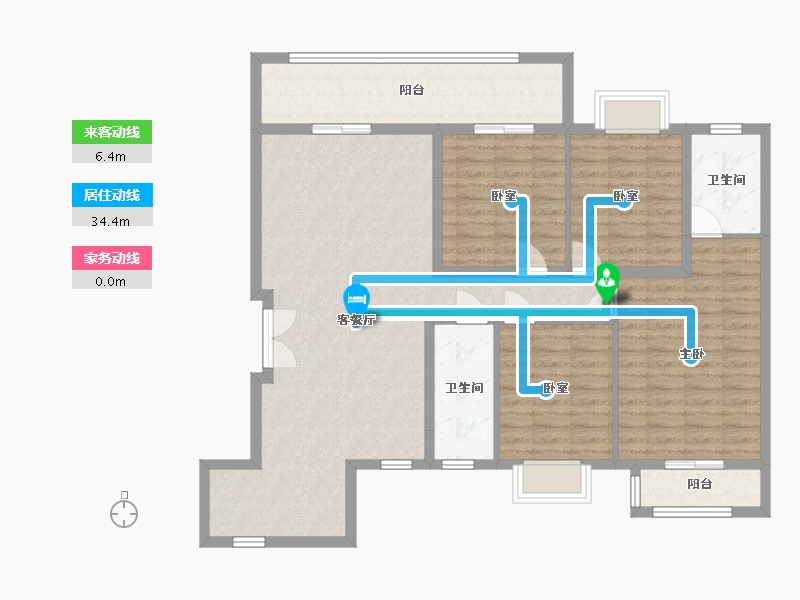 广西壮族自治区-桂林市-兴进御园-125.00-户型库-动静线