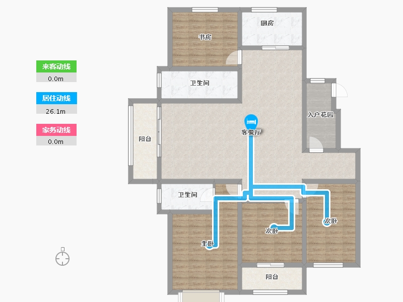 山东省-泰安市-龙泽壹品-139.56-户型库-动静线