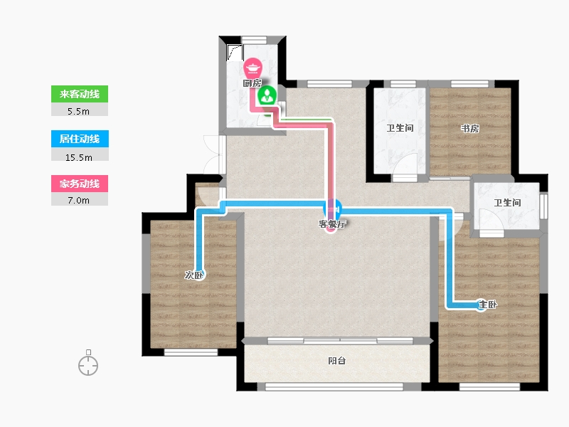 山东省-潍坊市-高创·虞舜公馆-99.01-户型库-动静线