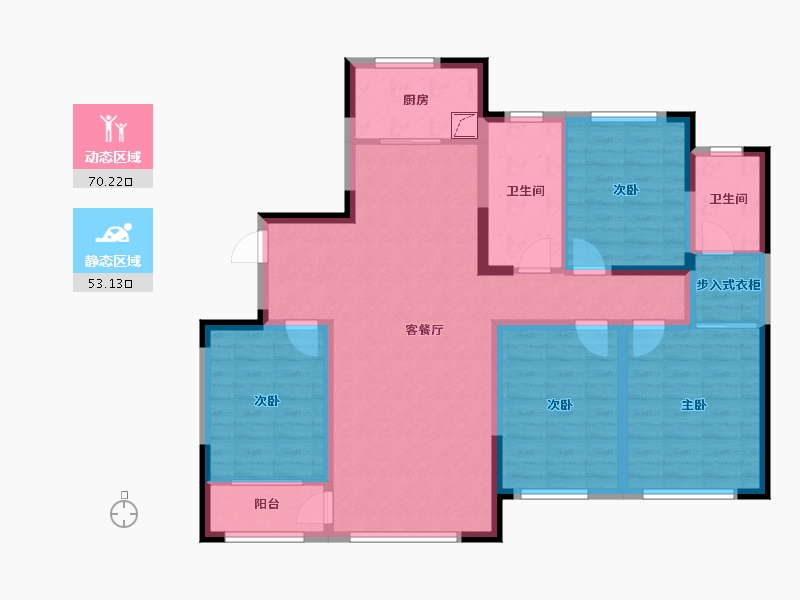 山东省-潍坊市-高创·虞舜公馆-109.69-户型库-动静分区