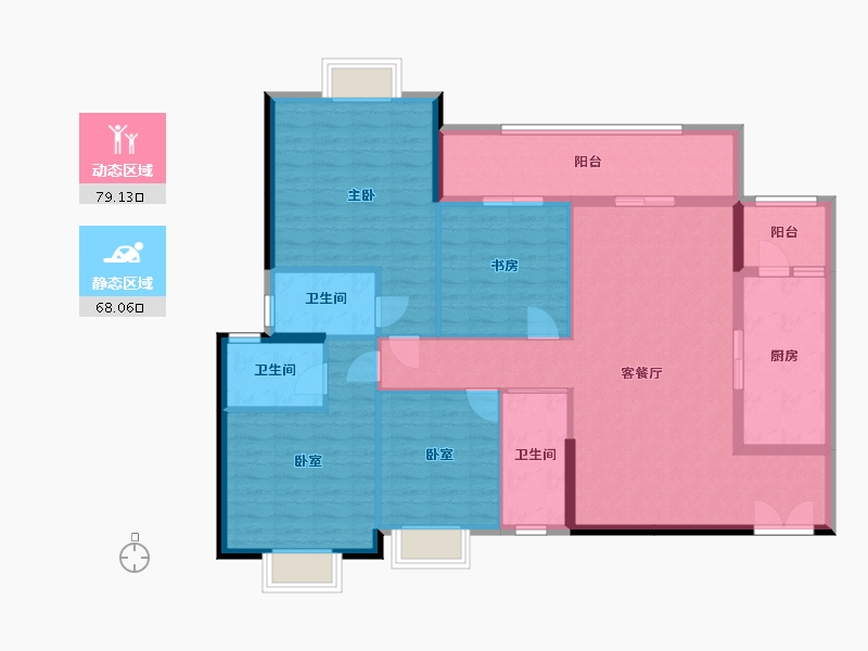 广东省-中山市-雅居-150.00-户型库-动静分区