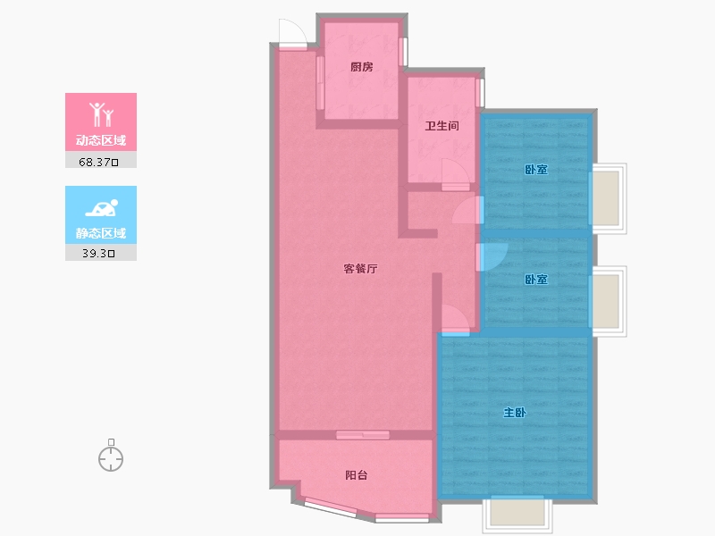 广东省-中山市-水禾园-87.00-户型库-动静分区