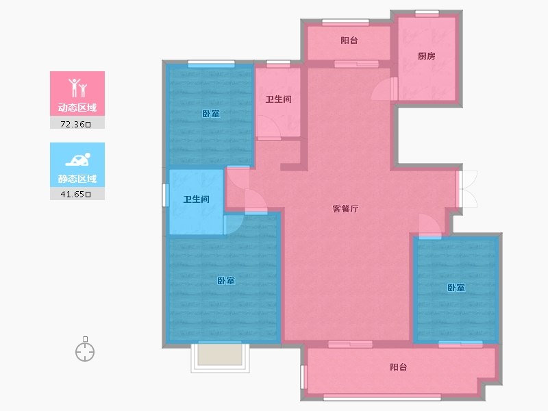 山东省-临沂市-杨庄小区-112.80-户型库-动静分区