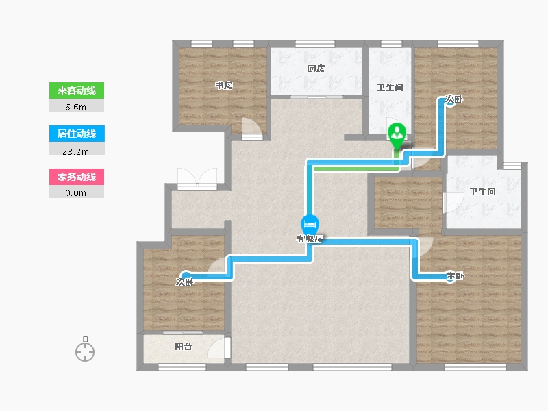 内蒙古自治区-赤峰市-中天云府-144.00-户型库-动静线