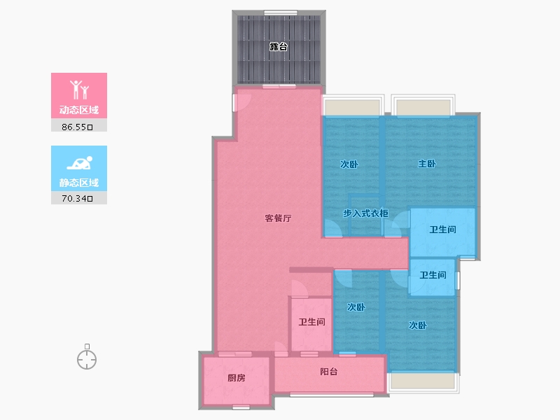 广东省-揭阳市-金泰城-155.00-户型库-动静分区