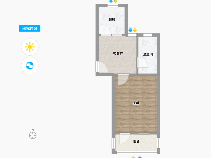 江苏省-苏州市-三元三村-33.00-户型库-采光通风