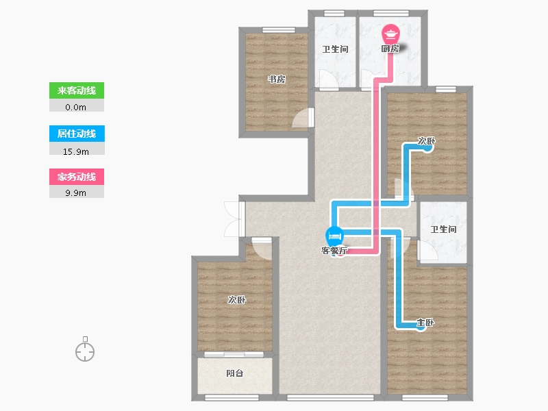 山东省-潍坊市-华安东方名郡-121.33-户型库-动静线