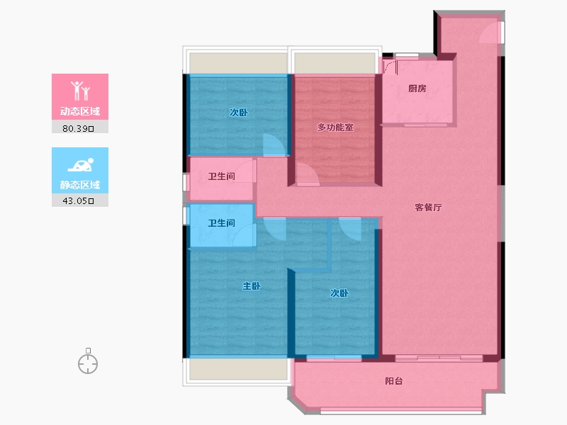 江苏省-徐州市-碧桂园翡翠湾-117.10-户型库-动静分区