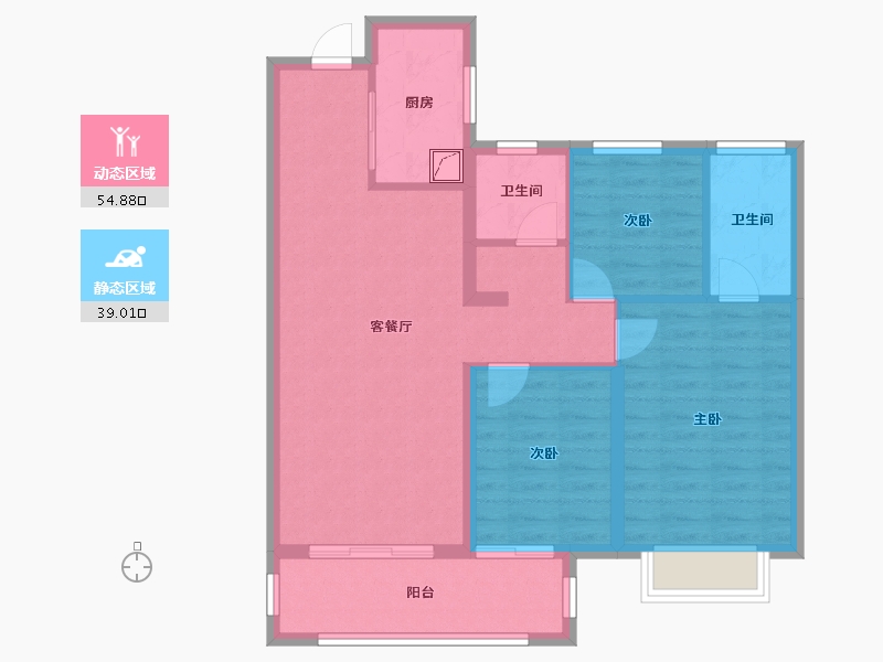 河南省-漯河市-天鑫丽水湾-84.00-户型库-动静分区