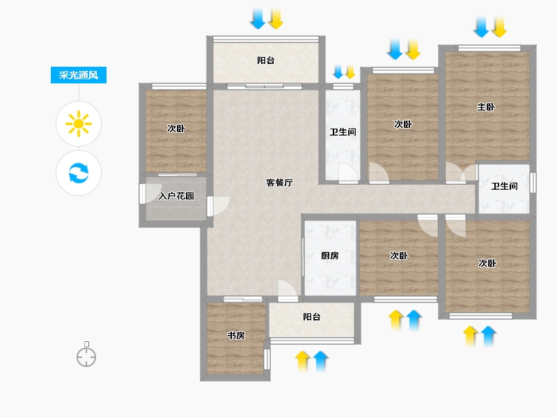 广西壮族自治区-贵港市-龙祥名居-94.00-户型库-采光通风