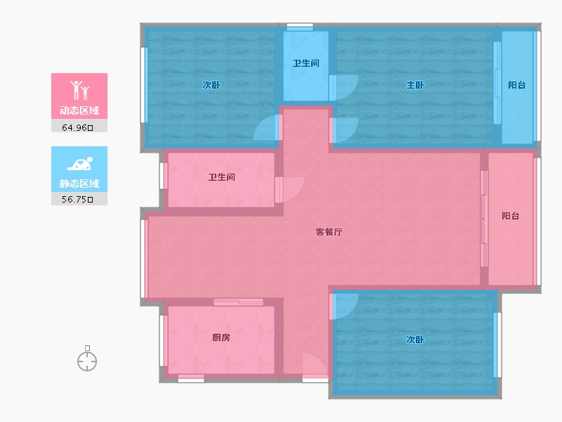 江苏省-徐州市-华天世纪-117.00-户型库-动静分区