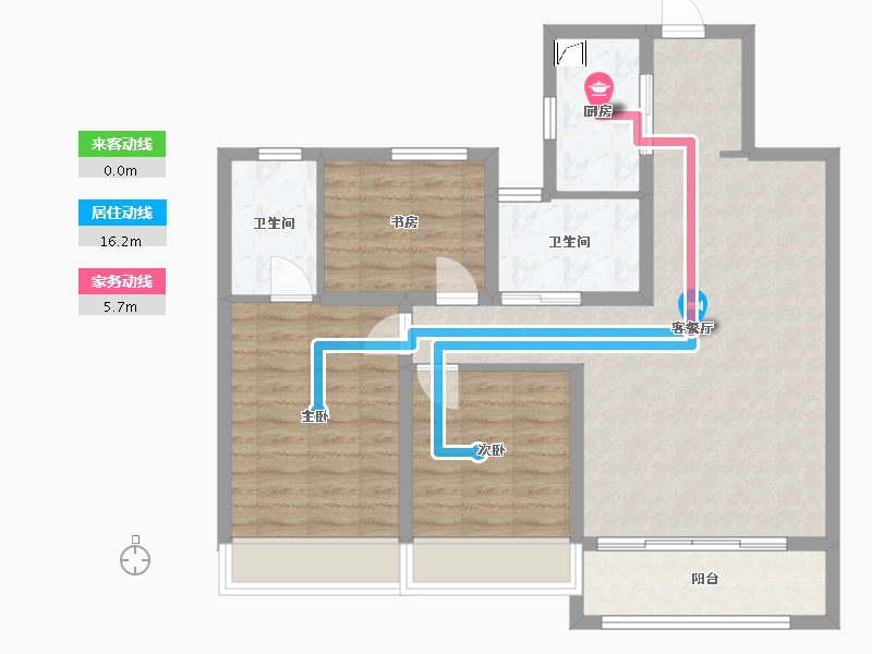 山东省-淄博市-璀璨珑府-98.00-户型库-动静线