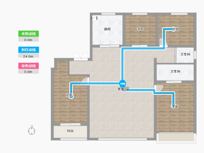 陕西省-渭南市-渭南碧桂园翡翠公馆-150.00-户型库-动静线