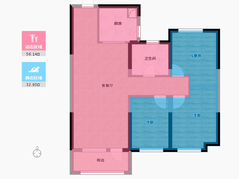 吉林省-长春市-保利和光尘樾-90.00-户型库-动静分区