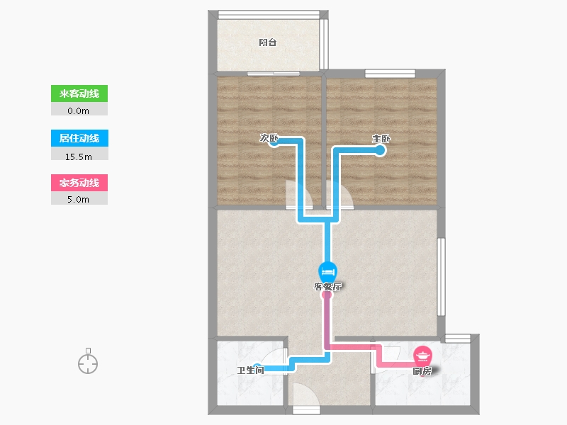 陕西省-西安市-唐韵三坊-80.00-户型库-动静线