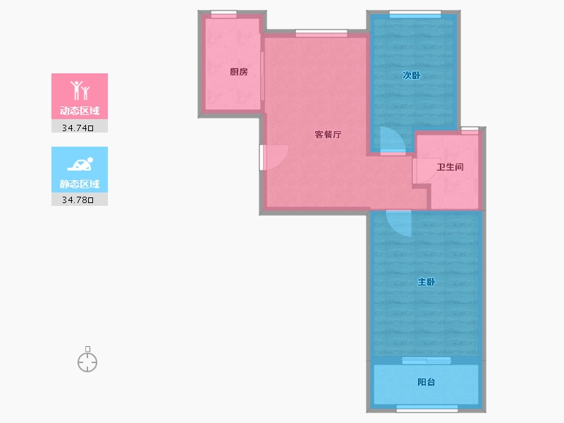 上海-上海市-宜浩欧景-62.00-户型库-动静分区