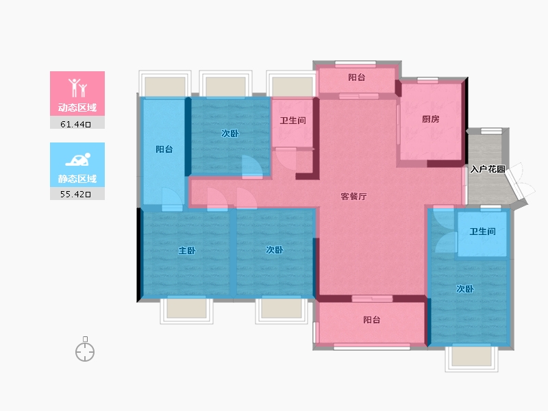 广东省-肇庆市-世茂滨江壹号-110.50-户型库-动静分区