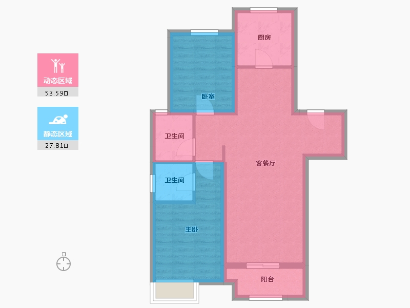 河北省-石家庄市-高远森霖城-90.60-户型库-动静分区