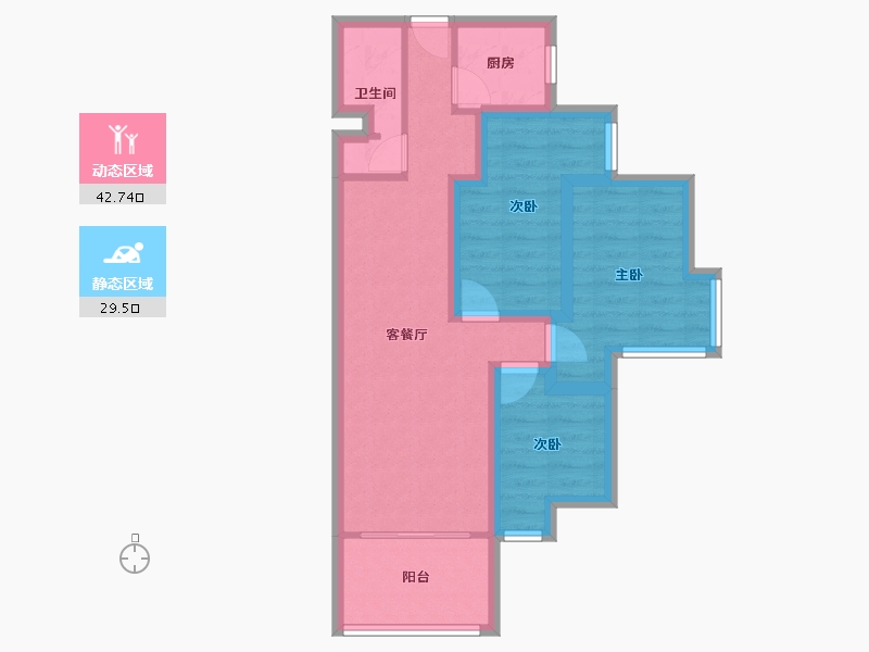 广东省-深圳市-万科清林径三期(千林山居)-62.59-户型库-动静分区