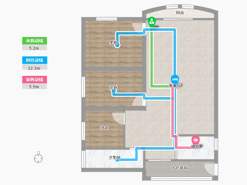 广东省-深圳市-万科清林径三期(千林山居)-82.29-户型库-动静线